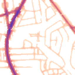 Daytime road noise heatmap for HA2 0FE