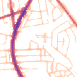 Daytime road noise heatmap for HA2 0FG