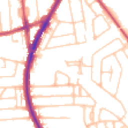 Daytime road noise heatmap for HA2 0FJ