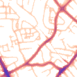 Daytime road noise heatmap for HA2 0FW