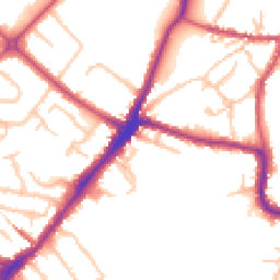 Daytime road noise heatmap for HA2 0LE