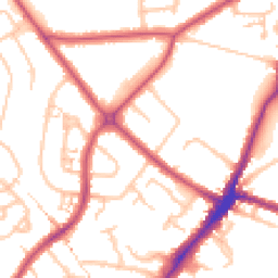 Daytime road noise heatmap for HA2 0PW