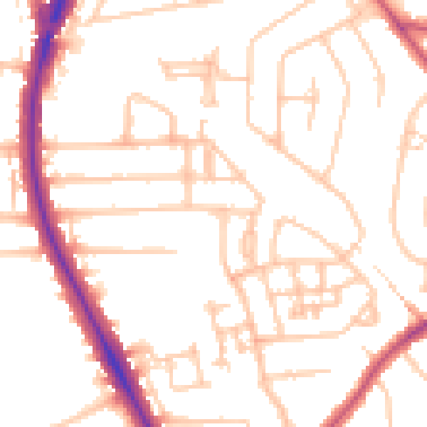 Daytime road noise heatmap for HA2 0XH