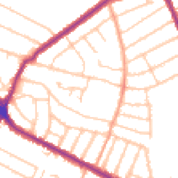Daytime road noise heatmap for HA2 6AJ