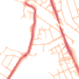 Daytime road noise heatmap for HA2 6NU
