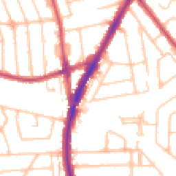 Daytime road noise heatmap for HA2 7BJ
