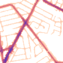 Daytime road noise heatmap for HA2 7DD