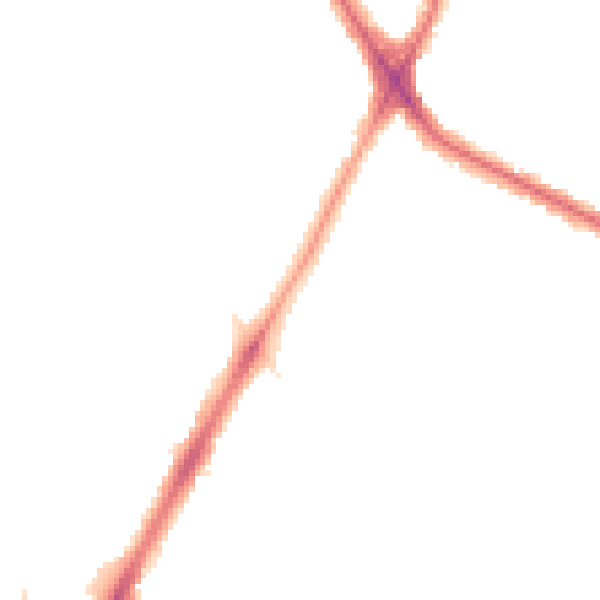Night-time road noise heatmap for HA2 7DT