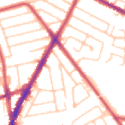 Daytime road noise heatmap for HA2 7DY