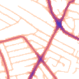 Daytime road noise heatmap for HA2 7NN