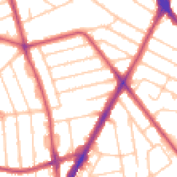 Daytime road noise heatmap for HA2 7NU