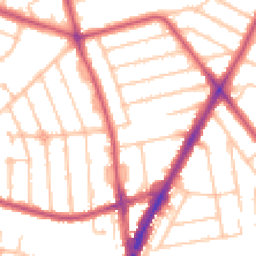Daytime road noise heatmap for HA2 7NZ
