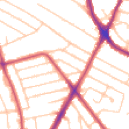 Daytime road noise heatmap for HA2 7PT