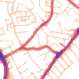 Daytime road noise heatmap for HA2 8DG