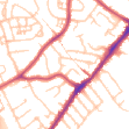 Daytime road noise heatmap for HA2 8DN