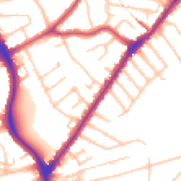 Daytime road noise heatmap for HA2 8EW
