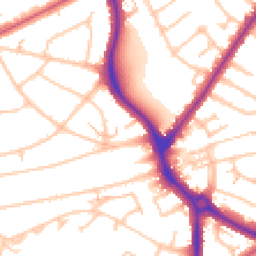 Daytime road noise heatmap for HA2 8FA