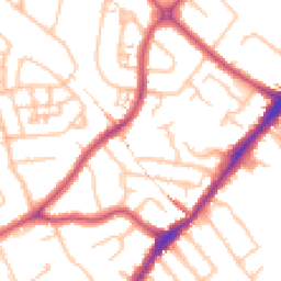 Daytime road noise heatmap for HA2 8FB