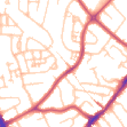 Daytime road noise heatmap for HA2 8FD