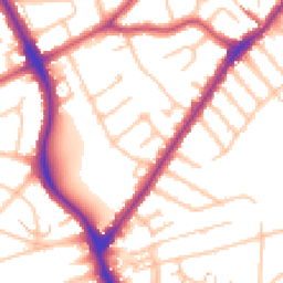 Daytime road noise heatmap for HA2 8NE