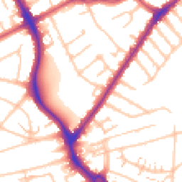 Daytime road noise heatmap for HA2 8NP