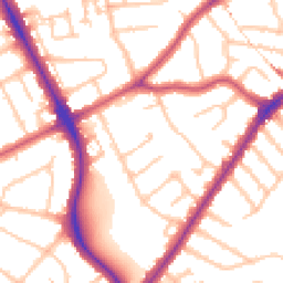 Daytime road noise heatmap for HA2 8PA