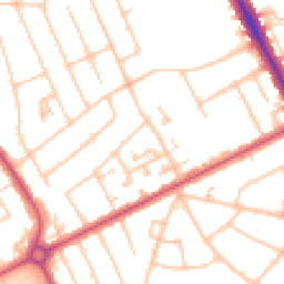 Daytime road noise heatmap for HA2 9BF