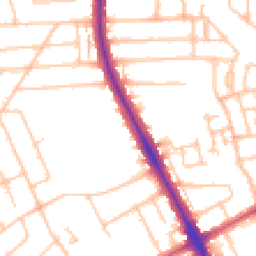 Daytime road noise heatmap for HA2 9DX