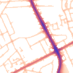 Daytime road noise heatmap for HA2 9EU