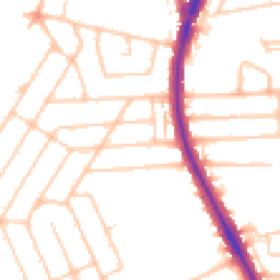 Daytime road noise heatmap for HA2 9NE