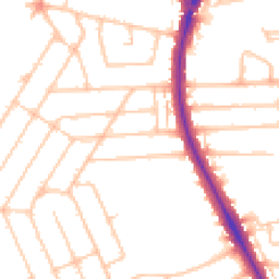 Daytime road noise heatmap for HA2 9NF