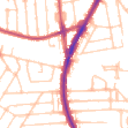Daytime road noise heatmap for HA2 9RY
