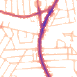 Daytime road noise heatmap for HA2 9SE