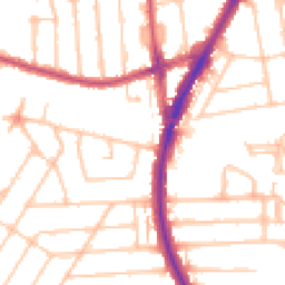Daytime road noise heatmap for HA2 9SJ