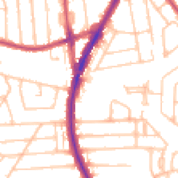Daytime road noise heatmap for HA2 9TJ