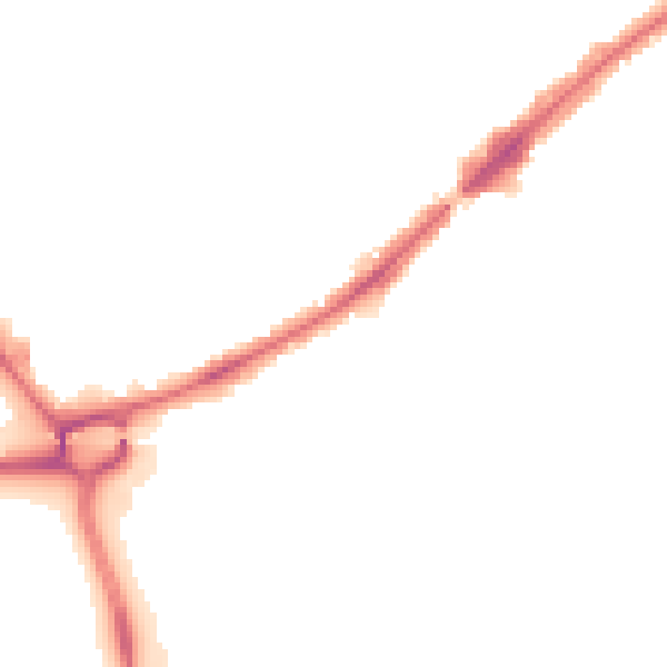 Night-time road noise heatmap for HA3 0AG