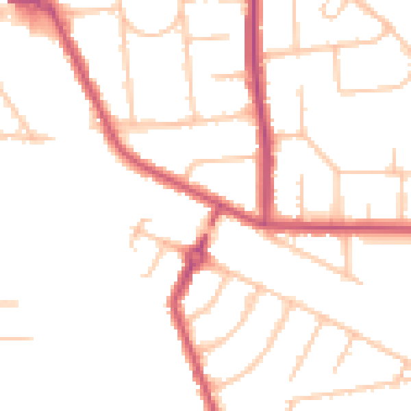 Daytime road noise heatmap for HA3 0BX