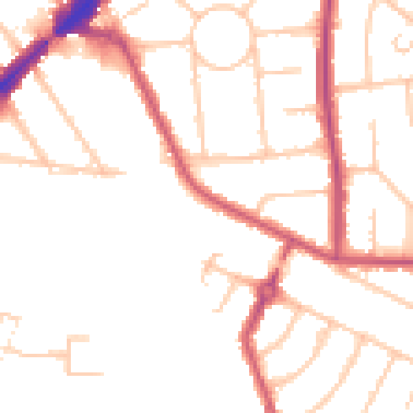 Daytime road noise heatmap for HA3 0BY