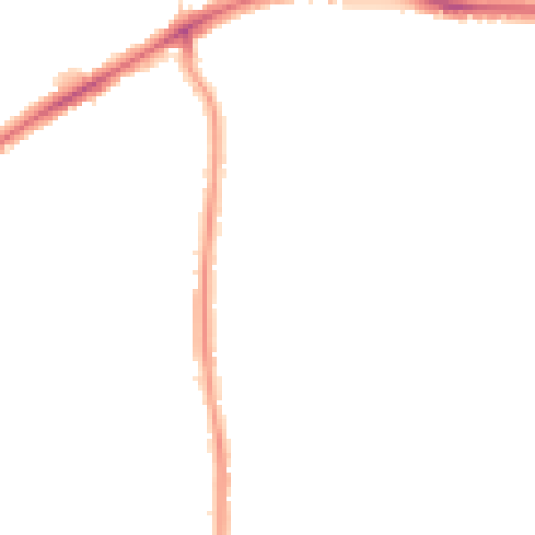 Night-time road noise heatmap for HA3 0NQ