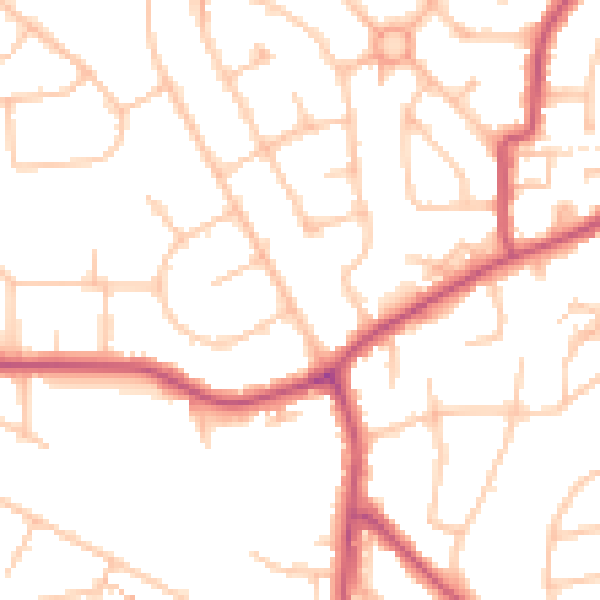 Daytime road noise heatmap for HA3 0QX
