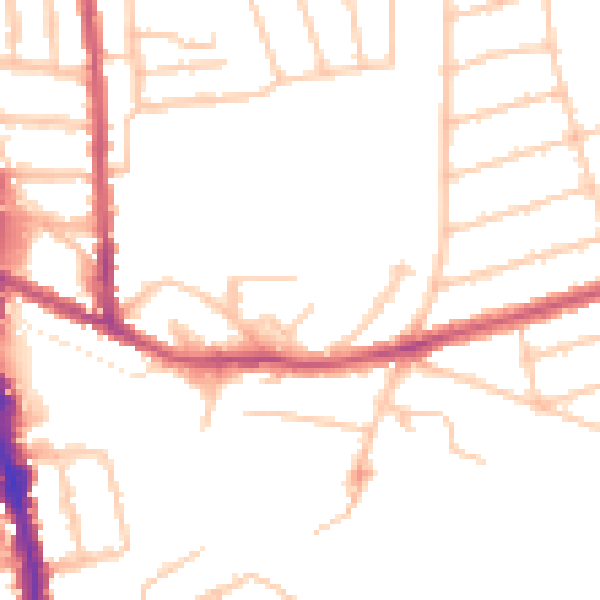 Daytime road noise heatmap for HA3 5BS