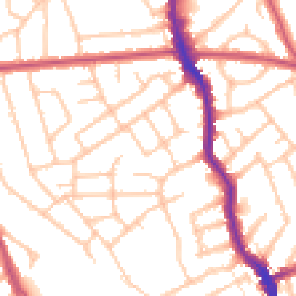 Daytime road noise heatmap for HA3 5HH