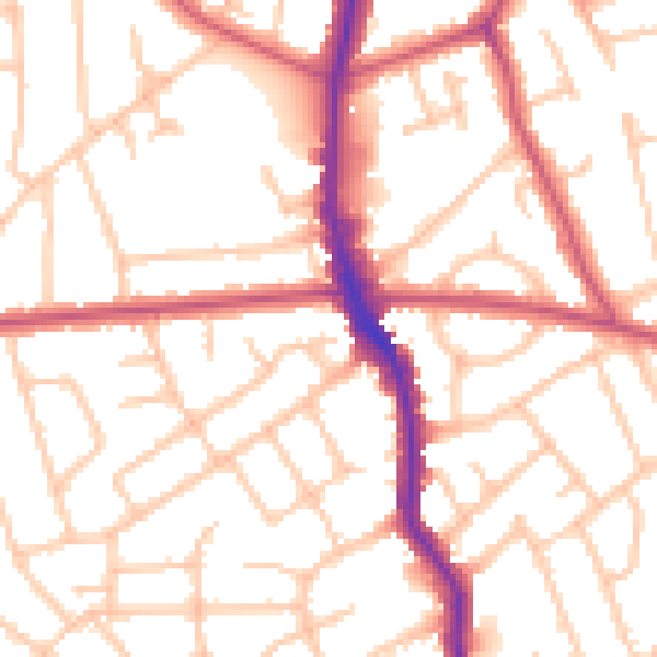 Daytime road noise heatmap for HA3 5LF