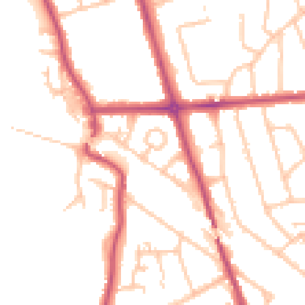 Daytime road noise heatmap for HA3 5NA
