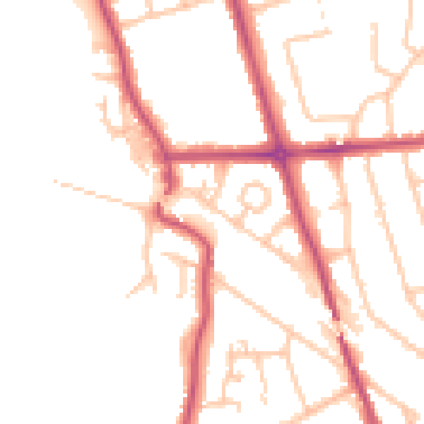 Daytime road noise heatmap for HA3 5NS