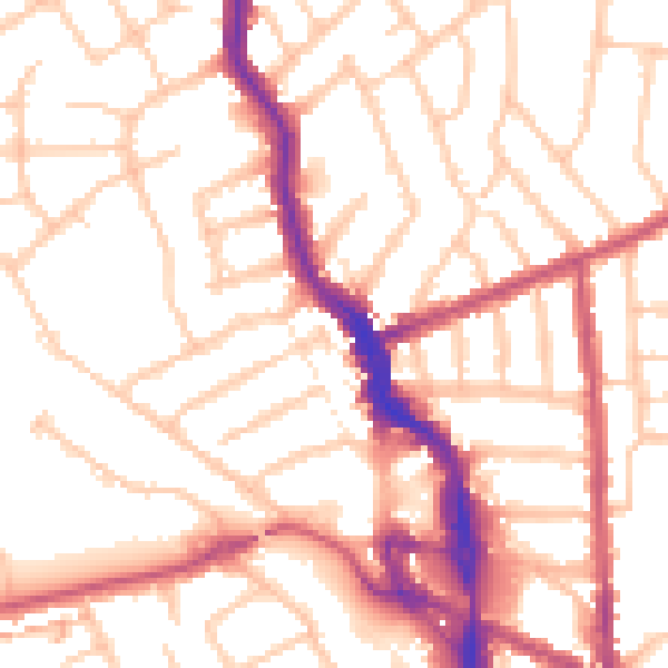 Daytime road noise heatmap for HA3 5TE