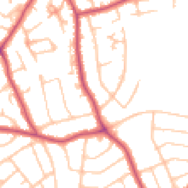 Daytime road noise heatmap for HA3 6AB