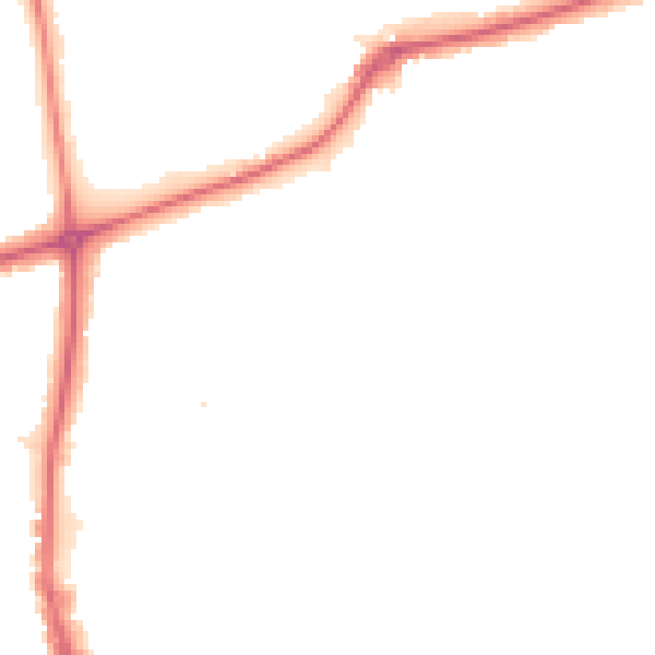 Night-time road noise heatmap for HA3 6BJ