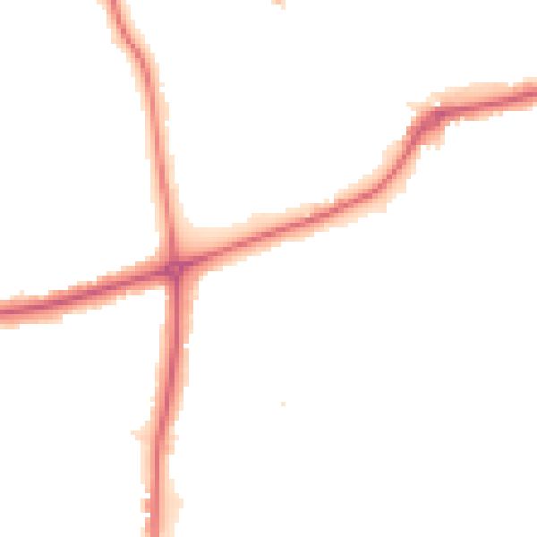 Night-time road noise heatmap for HA3 6DD