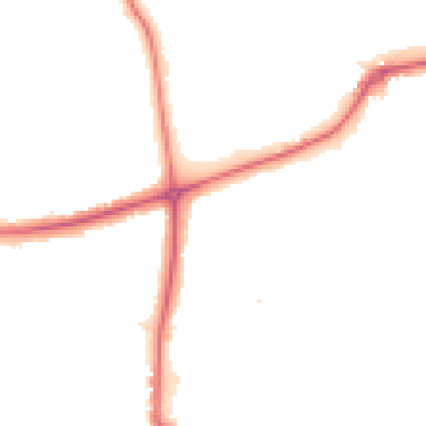 Night-time road noise heatmap for HA3 6DF